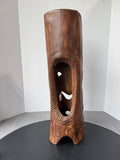Hand Carved Wooden Heavyweight Maori Tiki Totem