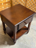 Single Drawer Nightstand with Spindle Legs