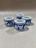 Crackled Bunny Ceramic Napkin Rings - Set Of 4