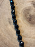 Black Faceted Beaded Necklace