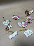 Lenox Be Mine Valentine 12 Mini Tree Ornaments Set for Valentine's Day (H.B)