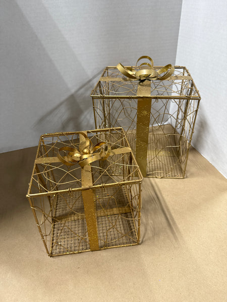 Gold Glittery Nesting Presents