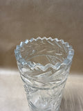 Clear Cut Floral Glass Vase