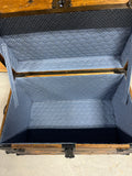 Fabric Lined Trunk on Casters
