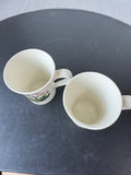 Pair of Daisy & Pansy Portmeirion Garden Botanic Flared Coffee Mugs