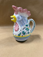 Italian Handpainted Rooster Pitcher