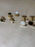 Reversible White/Black Cuff Link & Button Set