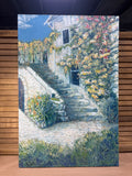 Stairway to Heaven (Italy) Painting by Local Artist, Ginger Olansen; Signed