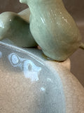 Ceramic Decorative Bird Bath READ DESCRIPTION