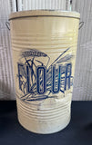 General Store Sized Antique Metal Lidded Flour Bin