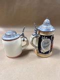 (F) Lot Of 2 Mini Beer Steins