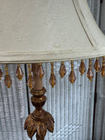 Pair of Berman Distressed Baroque Style Buffet Lamps (WORKS)