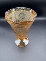 Jeanette Glass Iris And Herringbone Glass Vase