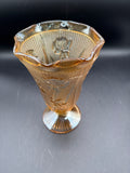 Jeanette Glass Iris And Herringbone Glass Vase