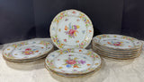 12-Piece Schumann Germany Empress Dresden Flowers Dinner Plate Set