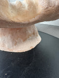 White Washed Terracotta Cherub Shell Bird Bath