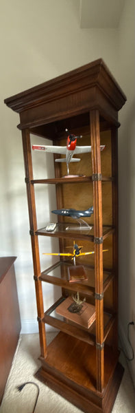 Wood/Glass Lighted Shelf