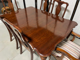 Dining Set: Table, 2 Leafs, Table Pads, and (6) Chairs ***HEAVY ITEM***READ DETAILS ON PICK UP POLICY***