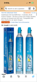 Pair of SodaStream CO2 Gas Refill Cylinders (FEEL FULL)