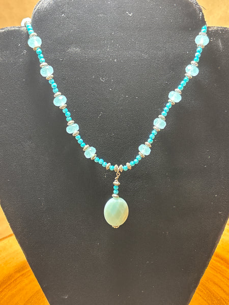 Blue Beaded Necklace