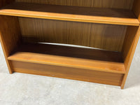 Teak Veneer Particle Board Tall Bookcase