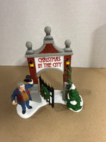 (H) Dept 56 “A Key To The City” Christmas In The City Sign