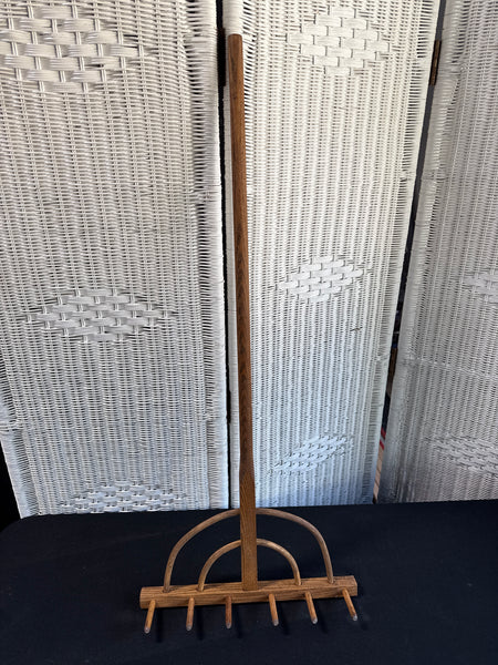 Primitive Wooden Hand Rake