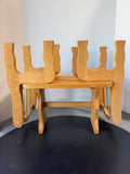 3-Piece Wooden Farmhouse Doll Table & Chairs
