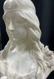 Art Nouveaux Marble Bust with Marble Pedestal***HEAVY ITEM***READ DETAILS ON PICK UP POLICY***