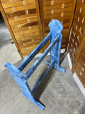 Blue Sponge Painted Quilt Rack