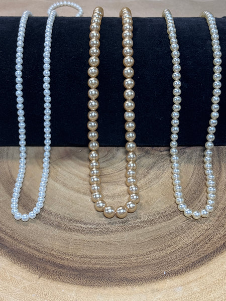 Lot of Three Faux Pearl Necklaces