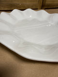 (B) Pier 1 White Luminous Ruffled Serving Plate