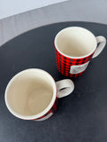 Pair of Buffalo Check Baby It’s Cold Outside Coffee Mugs