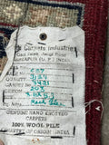 Genuine Hand Knotted Carpets Navy/Red Rug (F), 6 ft 3 in x 4 ft including fringe, Made in India