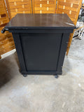 Black Painted Kitchen Cart/Island on Casters