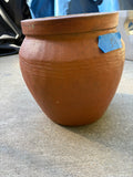 Burnt Orange Glazed Pottery Planter