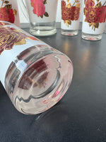 6-Piece West Virginia Glass Radiant Rose Vintage Pitcher & Tumblers Set