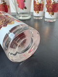 6-Piece West Virginia Glass Radiant Rose Vintage Pitcher & Tumblers Set