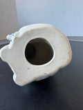 Blue & White Floral Chinoiserie Ceramic Cat