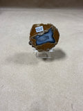 (K) blue Agate Genuine Oregon Thunderegg With Small Stand