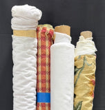 Floral & Plaid 4-Piece Partial Upholstery Fabric Rolls