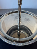 Globe Exports Corporation India 2 Tier Silver Tone Deer Server with Rhinestone Accents