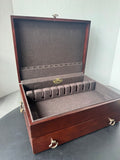 Reed & Barton Cherry Wooden Flatware Storage Chest with Drawer and Tarnish-Free Interior