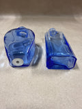 Pair Of Blue Glass Apothocary Jars