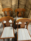 Henkel Harris Drop Leaf Table with (4) Henkel Harris Chairs, and Table Pads