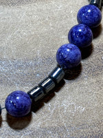 Purple & Chrome Beaded Necklace