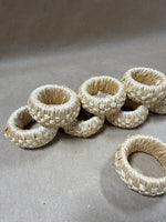Set Of 8 Straw Grass Napkin Rings