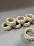 Set Of 8 Straw Grass Napkin Rings