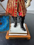 Gendarme de la Garde Ordinaire Van Gerdinge Sitzendorf Porcelain French Soldier with Wooden Base & Box