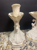 Vintage Lenox Candle Holders - Aquarius Dolphin Design/24K Gold Trimmed